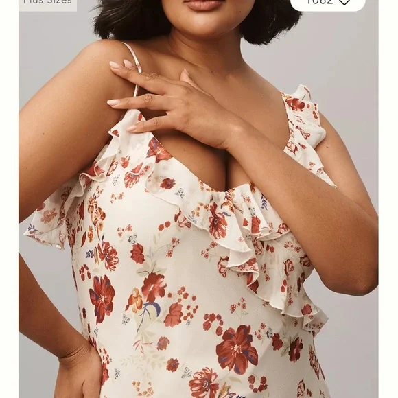 NWT Let Me Be Anthropologie Sleeveless Ruffle Maxi Dress - Picture 7 of 8